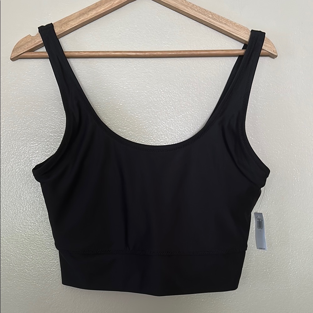 NWT Old Navy Black Swim Bikini Top Size L